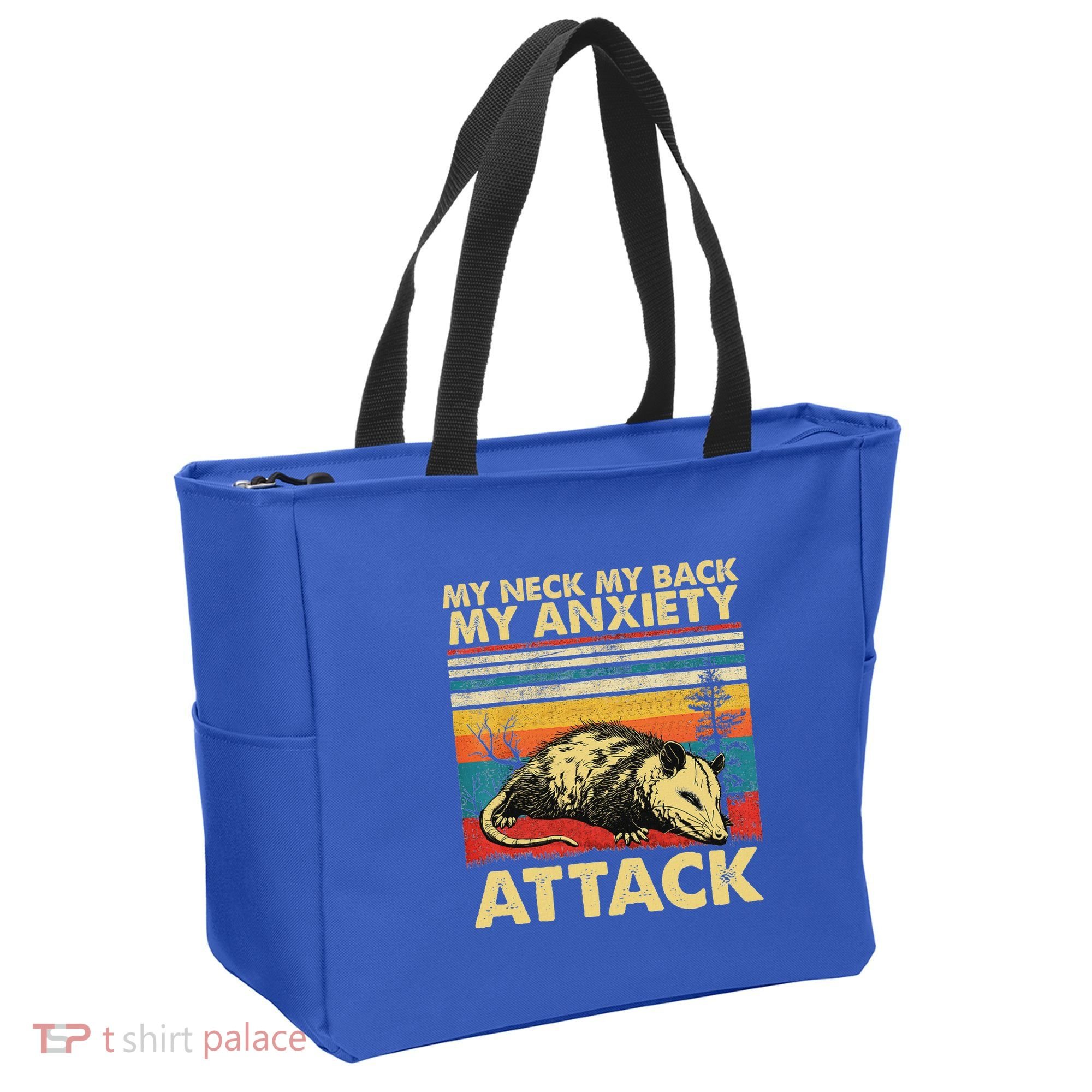 Opossum My Neck Back Anxiety Attack Possum Tote Bag