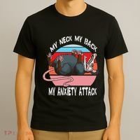Opossum My Neck My Back My Anxiety Attack Retro Vintage T-Shirt thumb 3