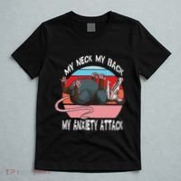 Opossum My Neck My Back My Anxiety Attack Retro Vintage T-Shirt thumb 5
