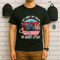 Opossum My Neck My Back My Anxiety Attack Retro Vintage T-Shirt thumb 6