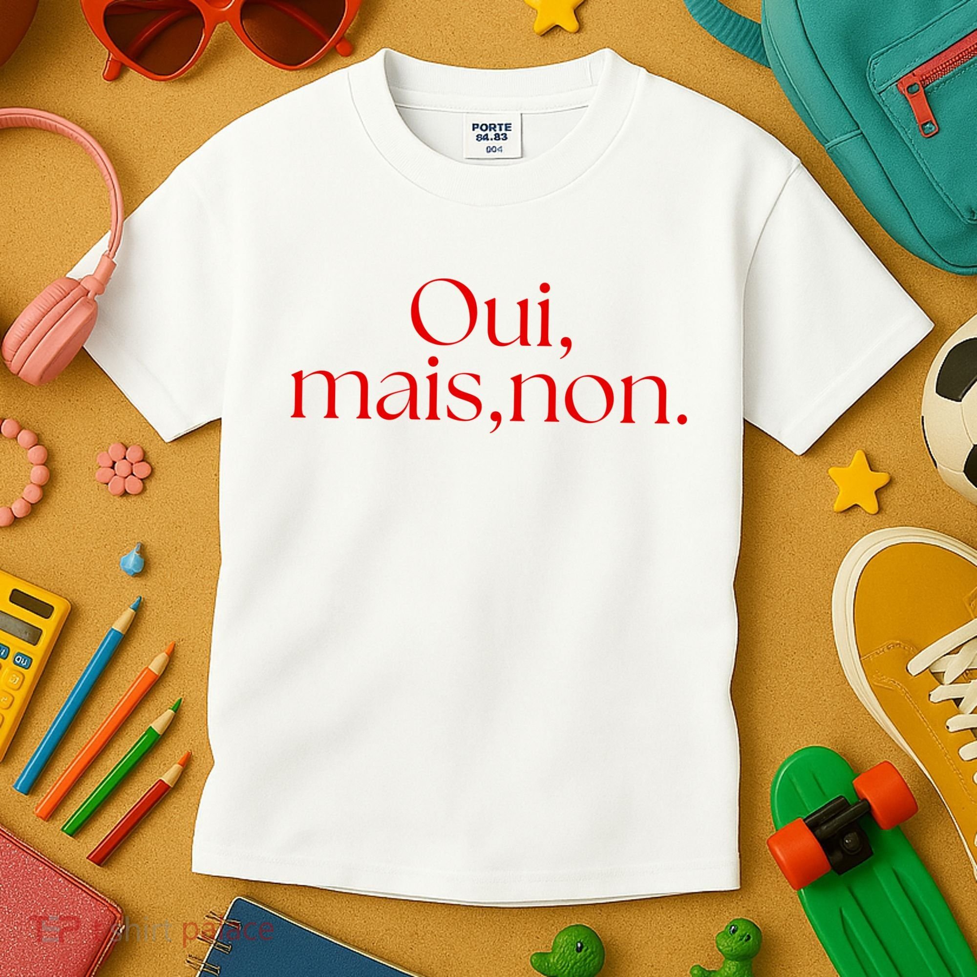 Oui Mais Non Funny French Yes But No Kids T-Shirt