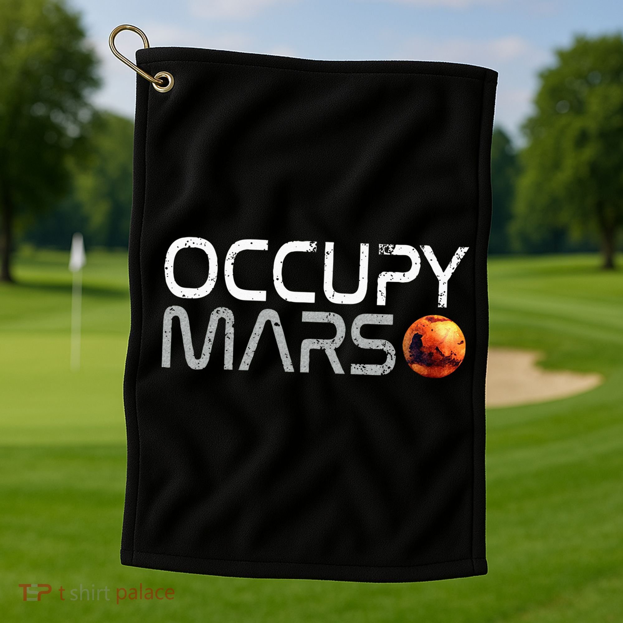 Occupy Mars Golf Towel