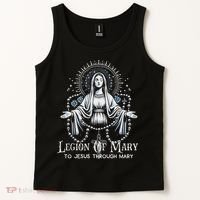 Of Mary Our Lady Catholic Tank Top thumb 2