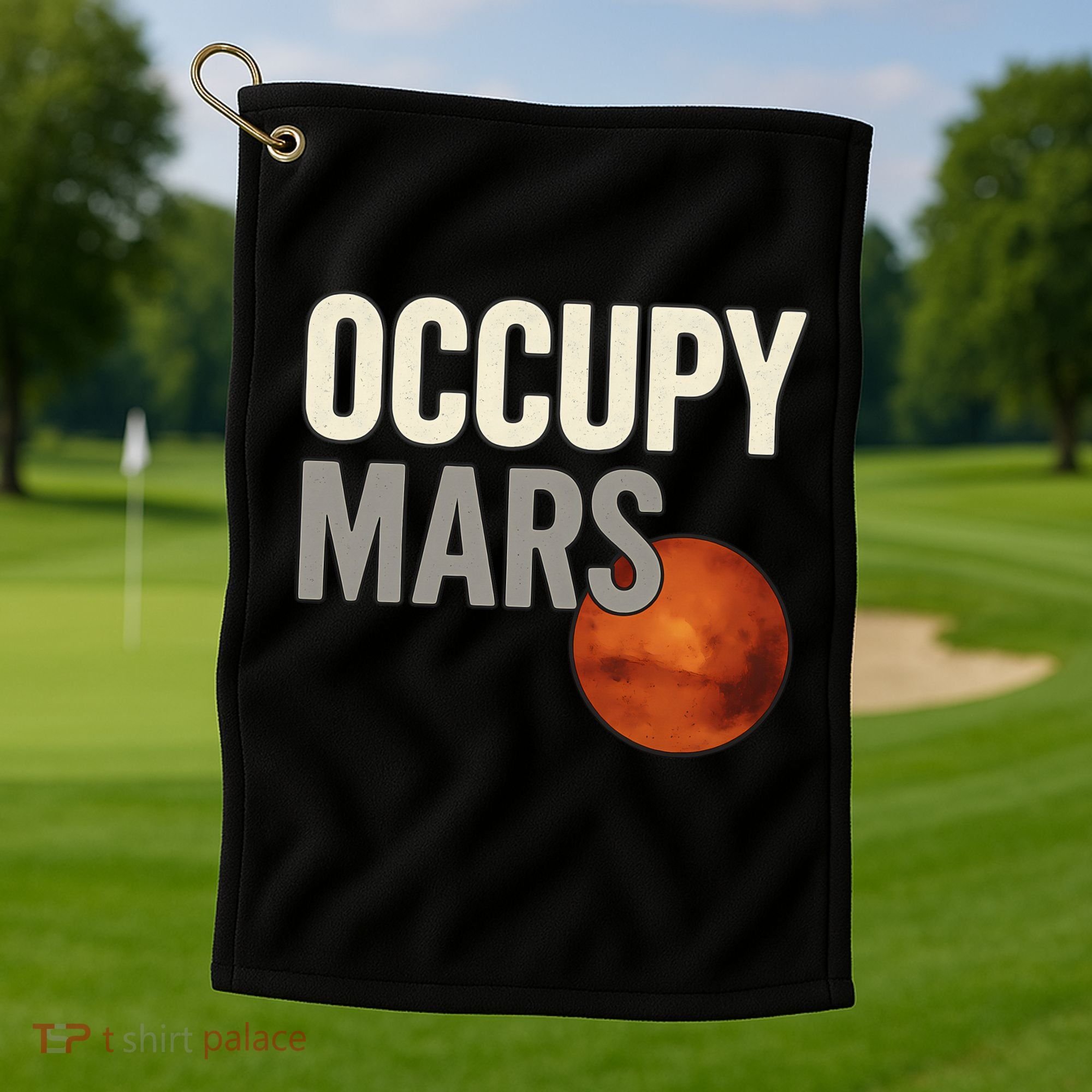 Occupy Mars Golf Towel