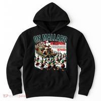 On Mallard On Gadwall Christmas Funny Duck Hunting Santa Hoodie thumb 0