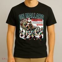 On Mallard On Gadwall Christmas Funny Duck Hunting Santa T-Shirt thumb 3