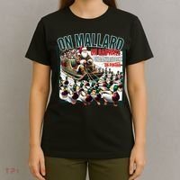 On Mallard On Gadwall Christmas Funny Duck Hunting Santa T-Shirt thumb 4
