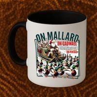 On Mallard On Gadwall Christmas Funny Duck Hunting Santa Coffee Mug thumb 2