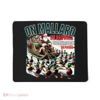 On Mallard On Gadwall Christmas Funny Duck Hunting Santa Mousepad thumb 0