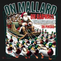 On Mallard On Gadwall Christmas Funny Duck Hunting Santa Ornament thumb 1