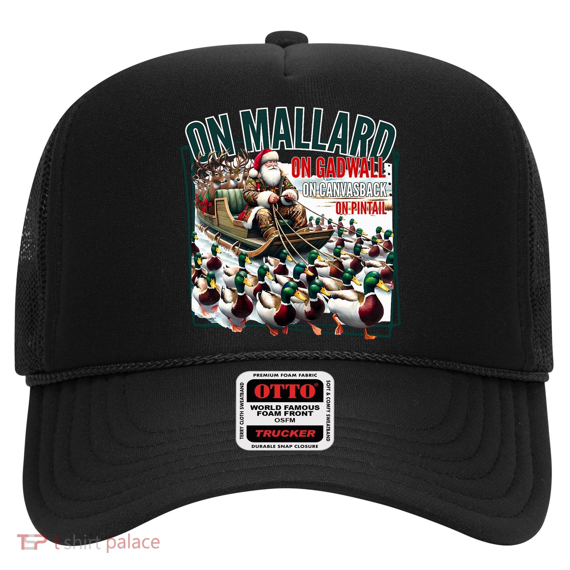 On Mallard On Gadwall Christmas Funny Duck Hunting Santa Hat