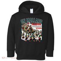 On Mallard On Gadwall Christmas Funny Duck Hunting Santa Toddler Hoodie thumb 0