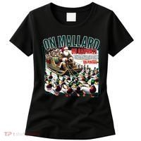 On Mallard On Gadwall Christmas Funny Duck Hunting Santa Women's T-Shirt thumb 0