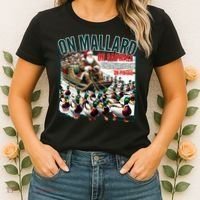 On Mallard On Gadwall Christmas Funny Duck Hunting Santa Women's T-Shirt thumb 2