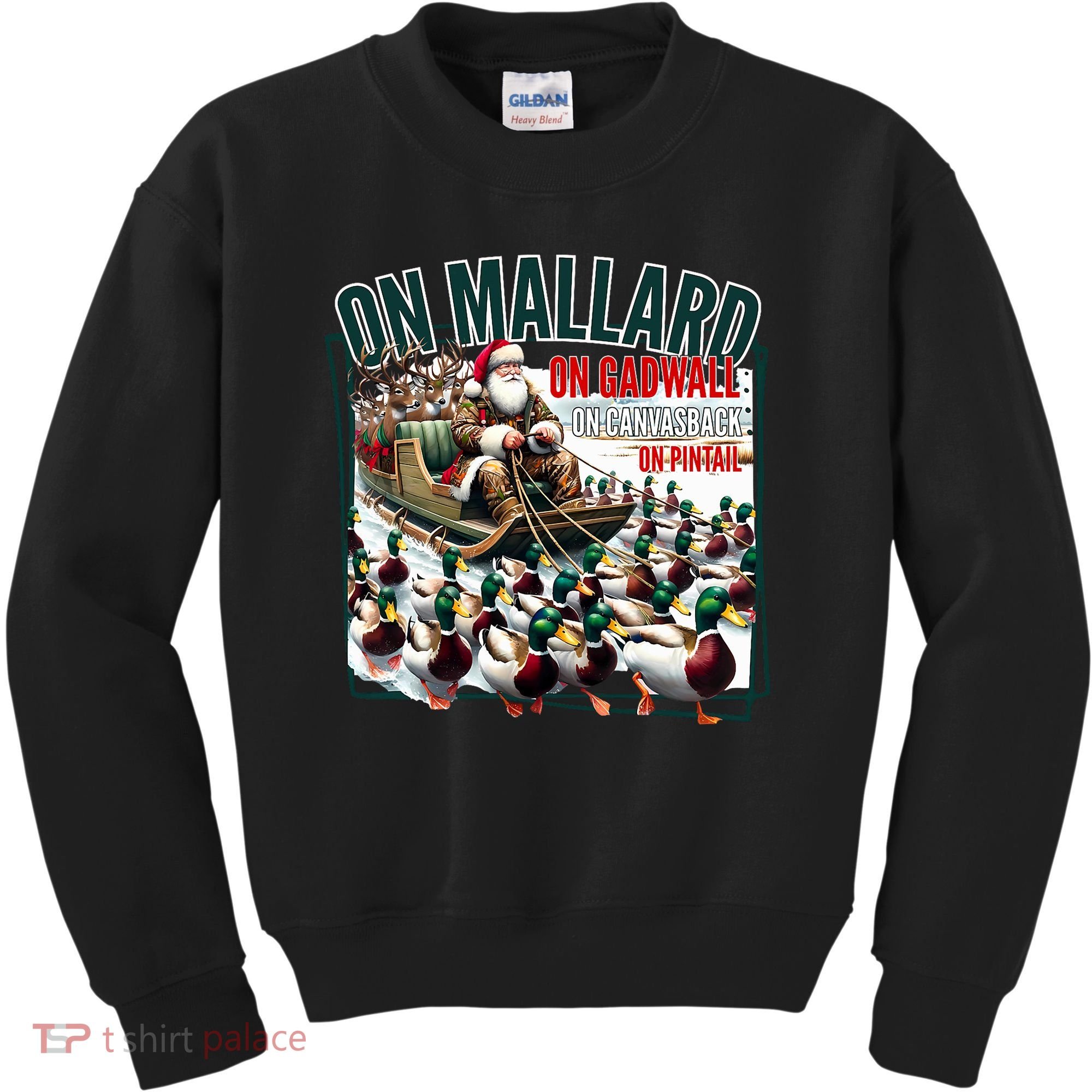 On Mallard On Gadwall Christmas Funny Duck Hunting Santa Kids Sweatshirt