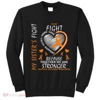Orange MS Ribbons Heart Sister Multiple Sclerosis Awareness Sweatshirt thumb 0