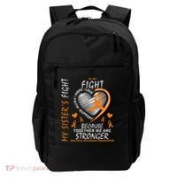 Orange MS Ribbons Heart Sister Multiple Sclerosis Awareness Backpack thumb 0