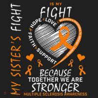 Orange MS Ribbons Heart Sister Multiple Sclerosis Awareness Beanie thumb 2
