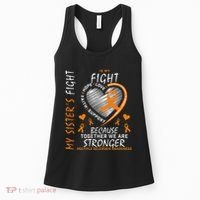 Orange MS Ribbons Heart Sister Multiple Sclerosis Awareness Women's Tank Top thumb 0