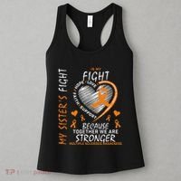 Orange MS Ribbons Heart Sister Multiple Sclerosis Awareness Women's Tank Top thumb 3