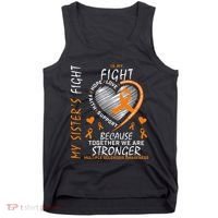 Orange MS Ribbons Heart Sister Multiple Sclerosis Awareness Tank Top thumb 0