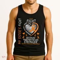 Orange MS Ribbons Heart Sister Multiple Sclerosis Awareness Tank Top thumb 3