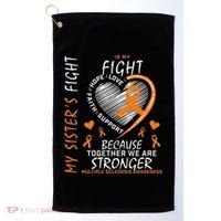 Orange MS Ribbons Heart Sister Multiple Sclerosis Awareness Golf Towel thumb 0