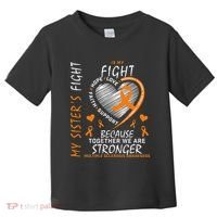 Orange MS Ribbons Heart Sister Multiple Sclerosis Awareness Toddler T-Shirt thumb 0