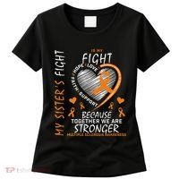 Orange MS Ribbons Heart Sister Multiple Sclerosis Awareness Women's T-Shirt thumb 0