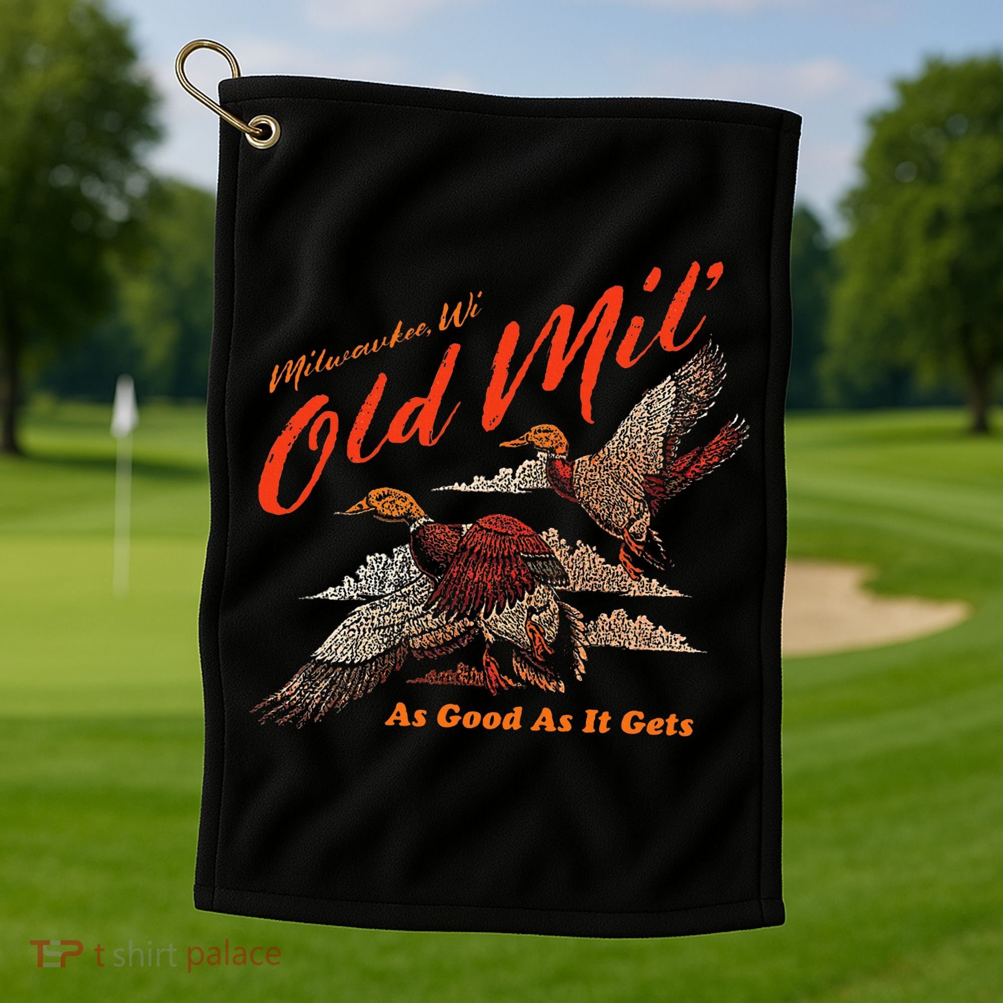 Old Milwaukee Style Old Mil Ducks Golf Towel