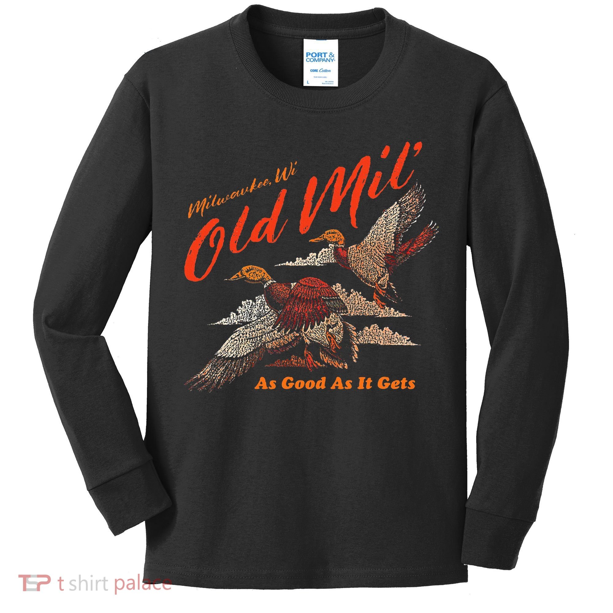 Old Milwaukee Style Old Mil Ducks Kids Long Sleeve Shirt