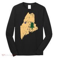 Original Maine State Flag Retro Northern New England Dirigo Long Sleeve Shirt thumb 0