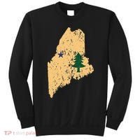Original Maine State Flag Retro Northern New England Dirigo Sweatshirt thumb 0