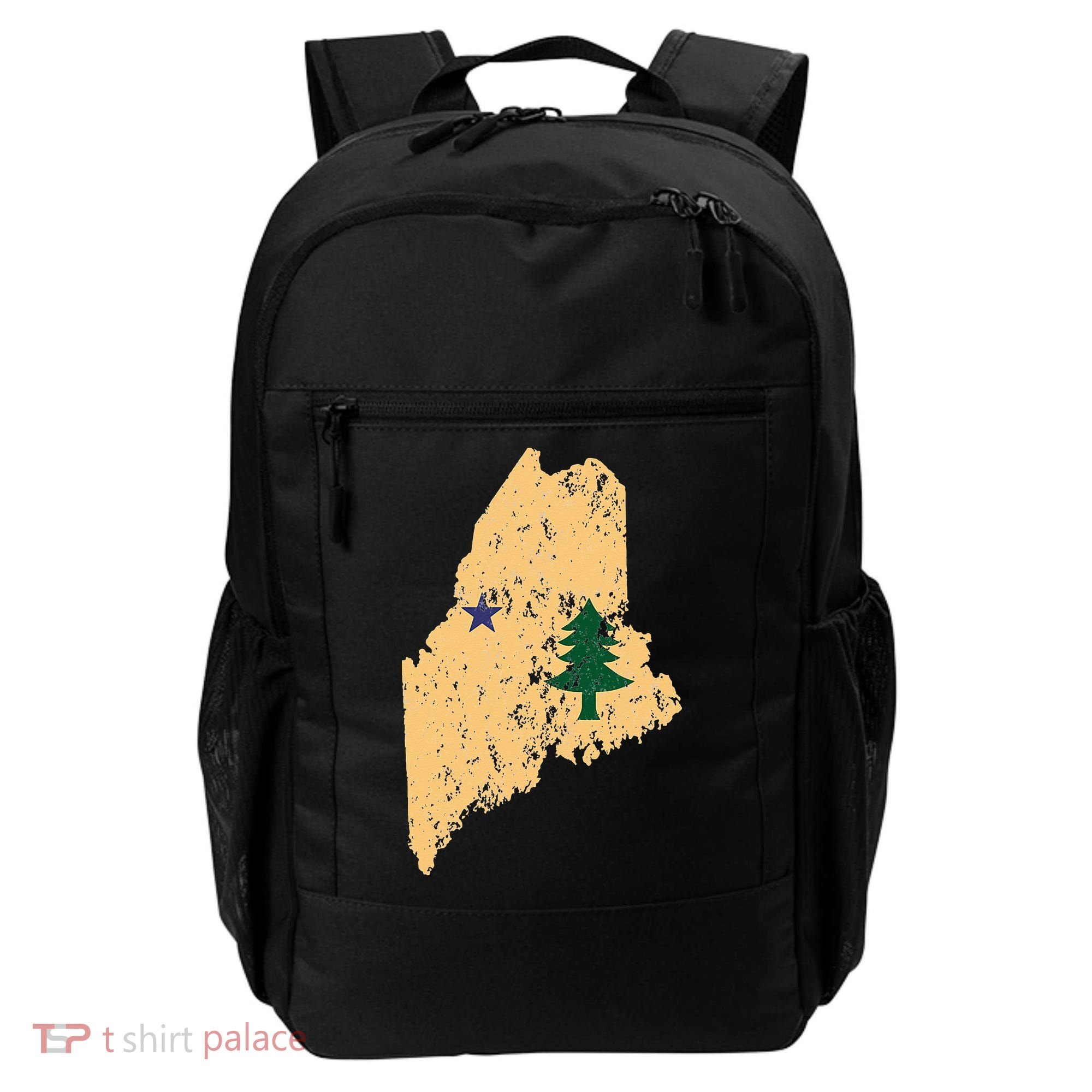 Original Maine State Flag Retro Northern New England Dirigo Backpack