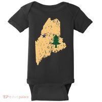 Original Maine State Flag Retro Northern New England Dirigo Baby Bodysuit thumb 0