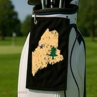 Original Maine State Flag Retro Northern New England Dirigo Golf Towel thumb 2