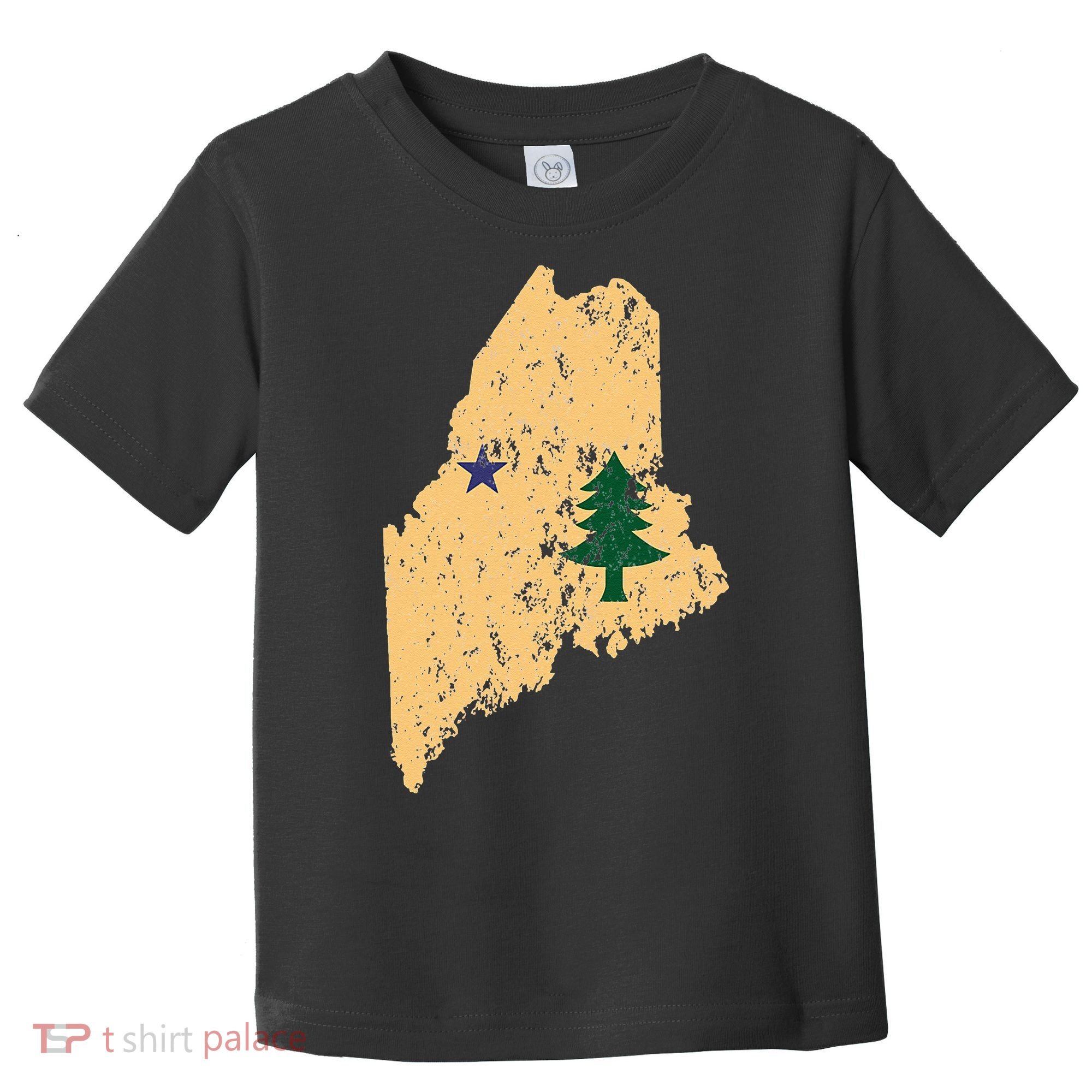 Original Maine State Flag Retro Northern New England Dirigo Toddler T-Shirt