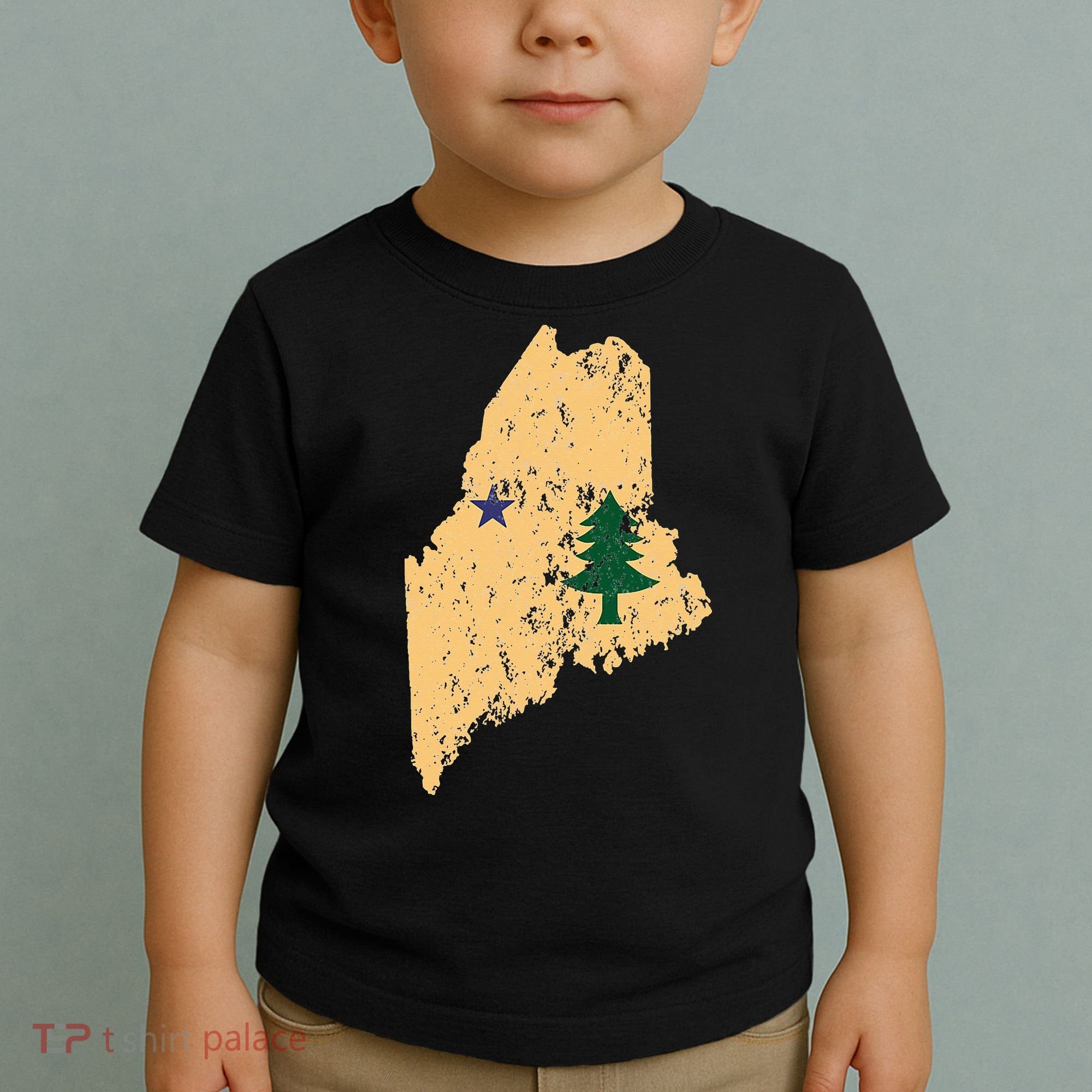 Original Maine State Flag Retro Northern New England Dirigo Toddler T-Shirt