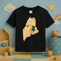 Original Maine State Flag Retro Northern New England Dirigo Toddler T-Shirt thumb 3