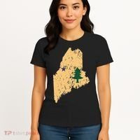 Original Maine State Flag Retro Northern New England Dirigo Women's T-Shirt thumb 4