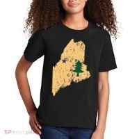 Original Maine State Flag Retro Northern New England Dirigo Kids T-Shirt thumb 2