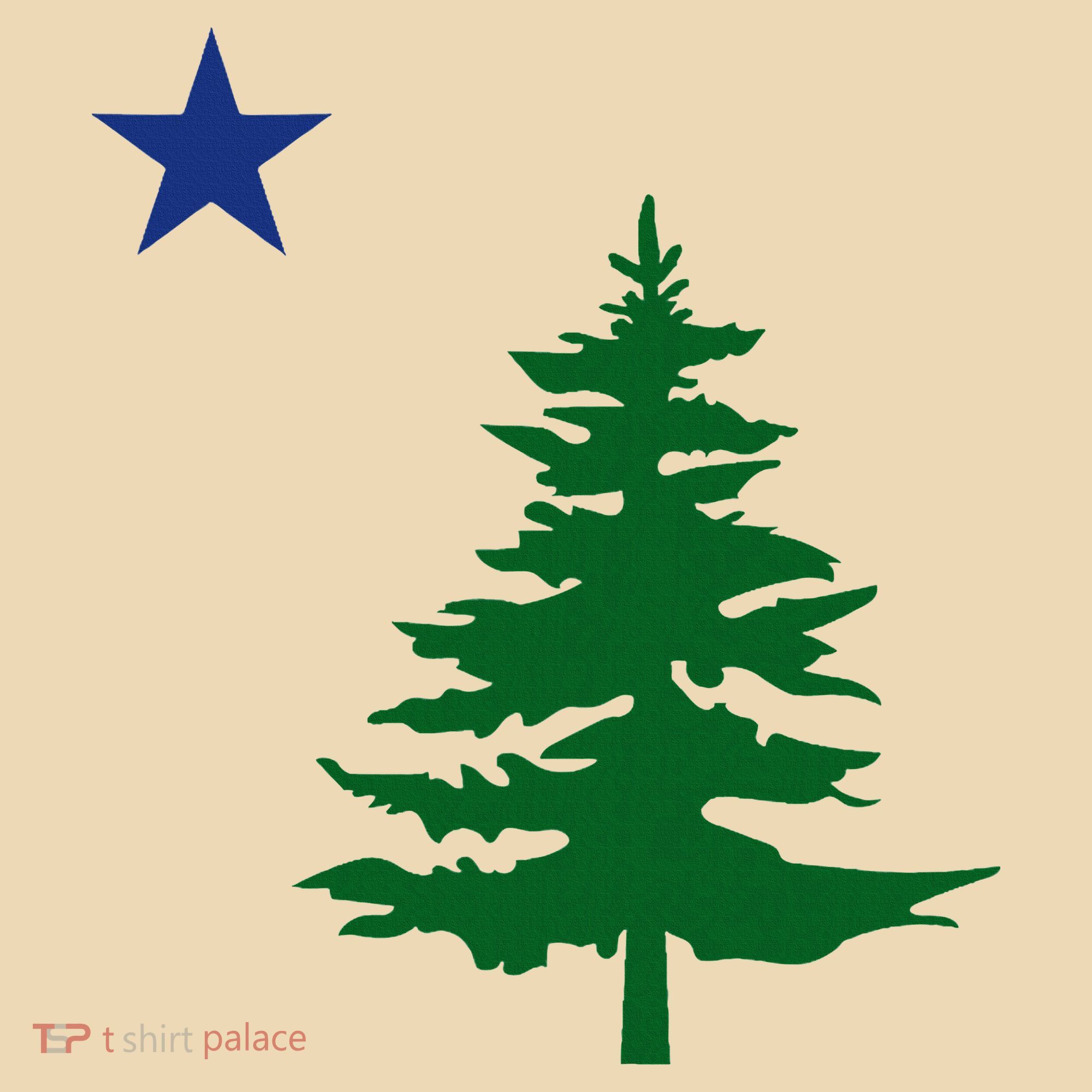 Old Maine State Flag 1901 Pine Tree Star Tote Bag
