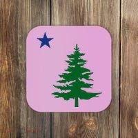 Old Maine State Flag 1901 Pine Tree Star Coaster thumb 0