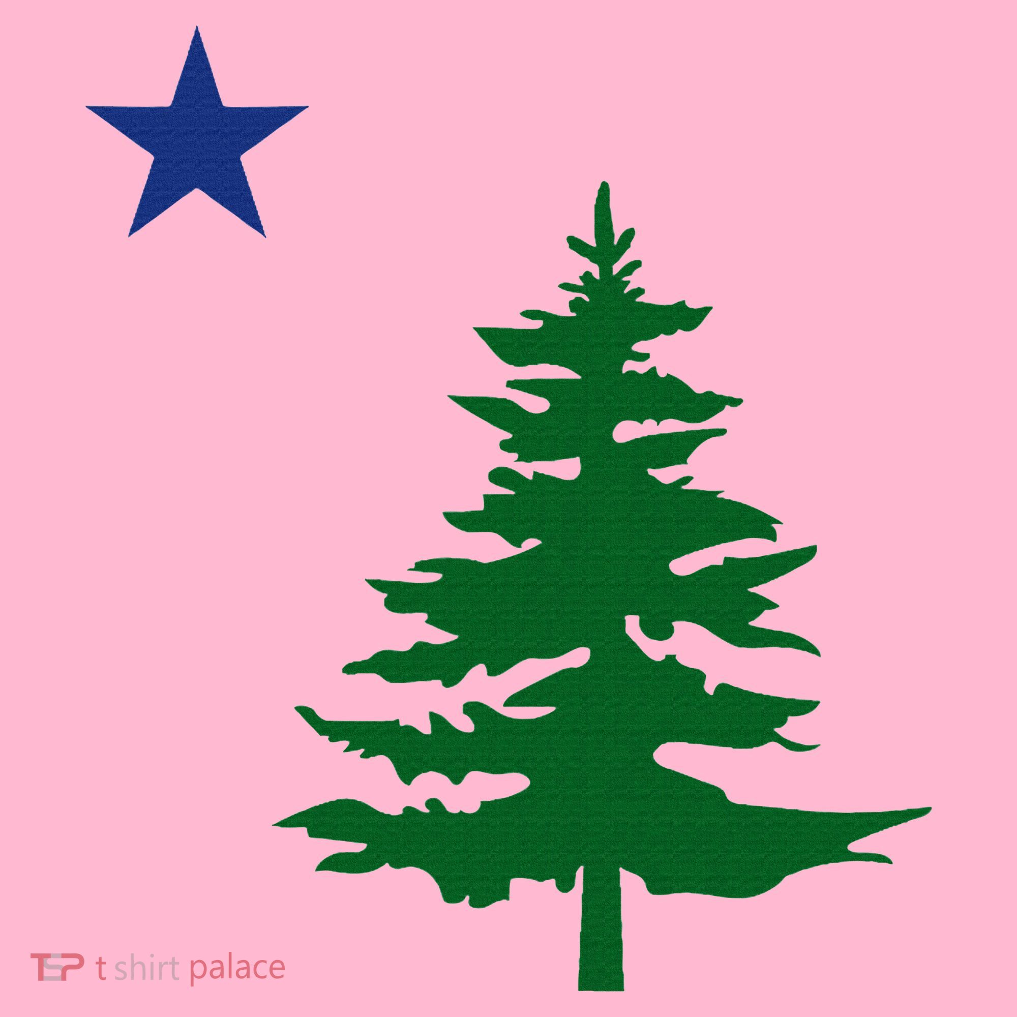 Old Maine State Flag 1901 Pine Tree Star Coaster