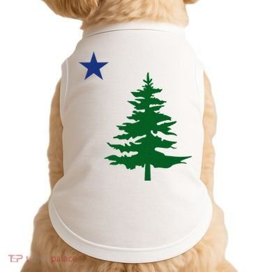 Old Maine State Flag 1901 Pine Tree Star Doggie Tank