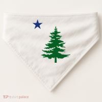 Old Maine State Flag 1901 Pine Tree Star USA-Made Doggie Bandana thumb 0