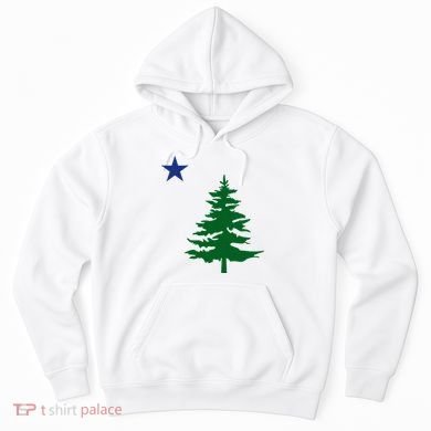Old Maine State Flag 1901 Pine Tree Star Hoodie