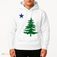 Old Maine State Flag 1901 Pine Tree Star Hoodie thumb 2