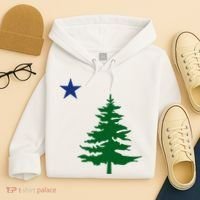 Old Maine State Flag 1901 Pine Tree Star Hoodie thumb 4
