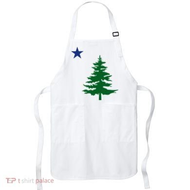 Old Maine State Flag 1901 Pine Tree Star Apron